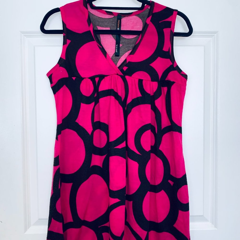 Retro Print Sleeveless Tunic